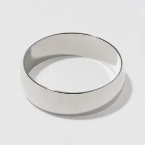 White Gold Classic Wedding Band - Polished 6mm