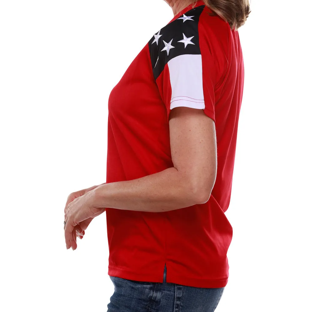 Women's Patriotic Tech Polo