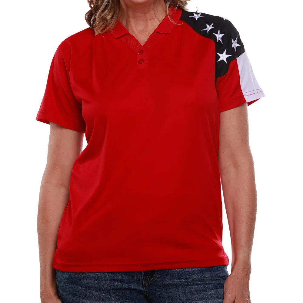 Women's Patriotic Tech Polo