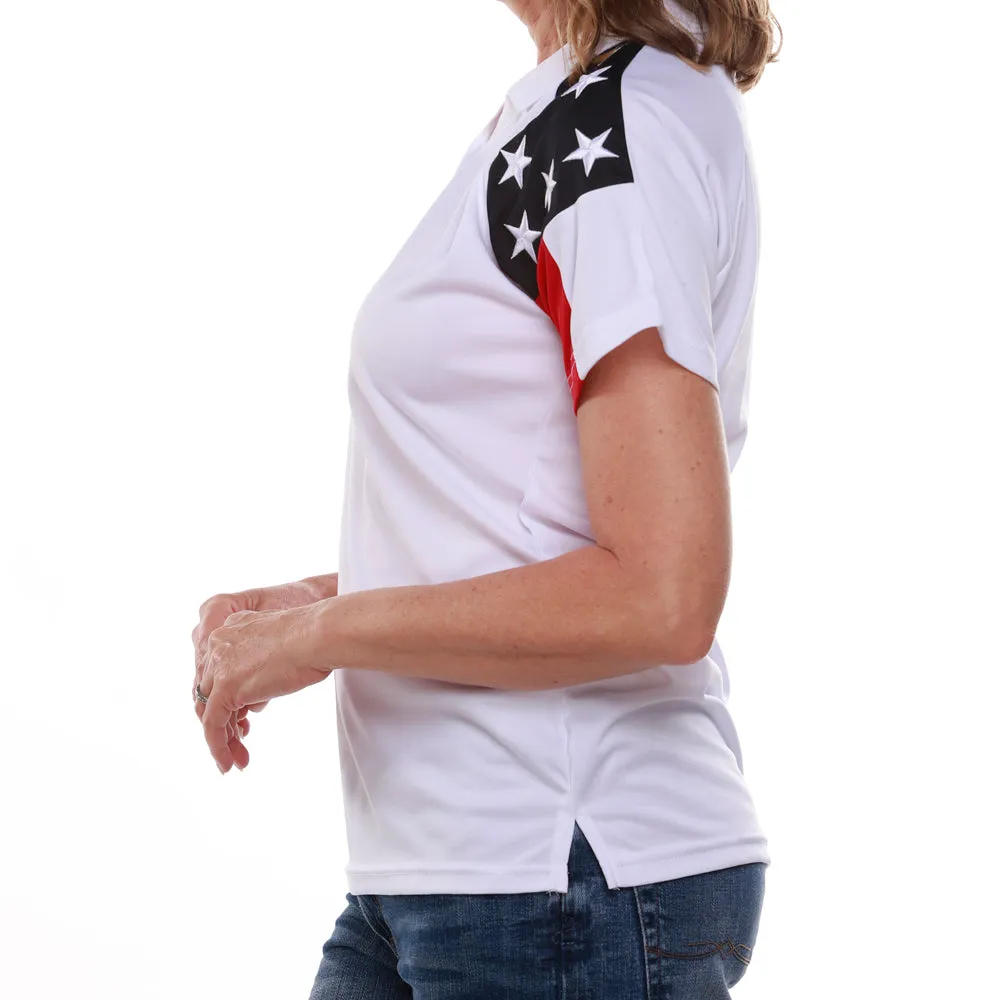 Women's Patriotic Tech Polo